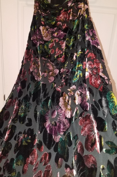 PRICE⬇️VINTAGE VELVET A.B.S. GOWN & SCARF SZ 10 - Picture 3 of 13